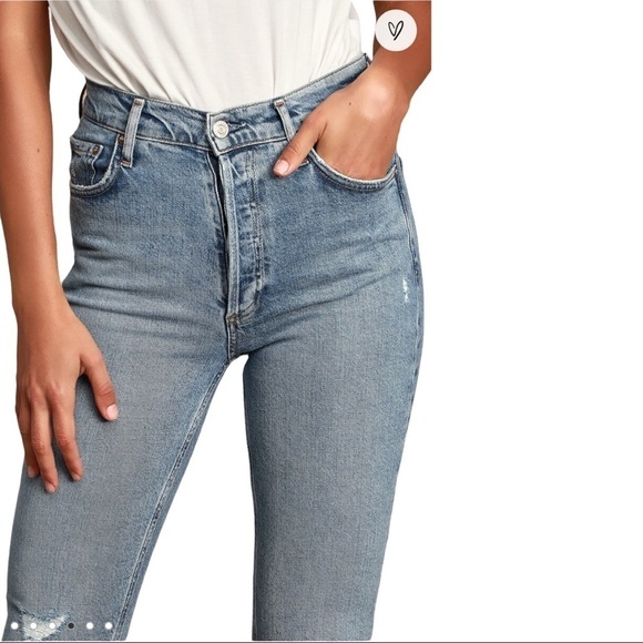 AGOLDE Nico High Rise Light Blue Slim Leg Jeans - Picture 2 of 11